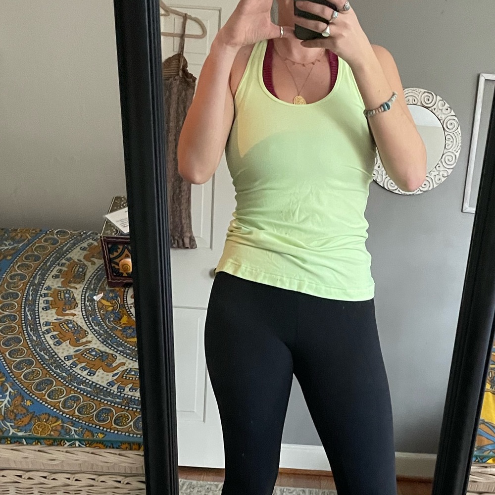 Lulu Lemon Neon Yellow Workout Top. Like new condition